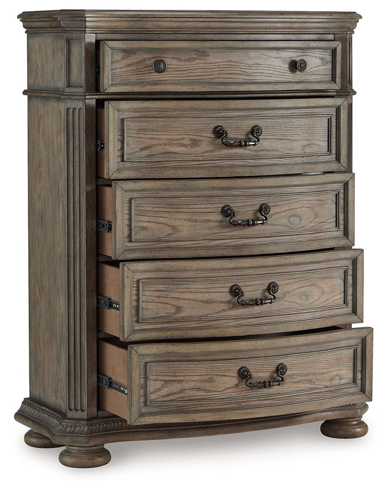 Ardenfield - Light Brown - Five Drawer Chest - JaxCo Furniture