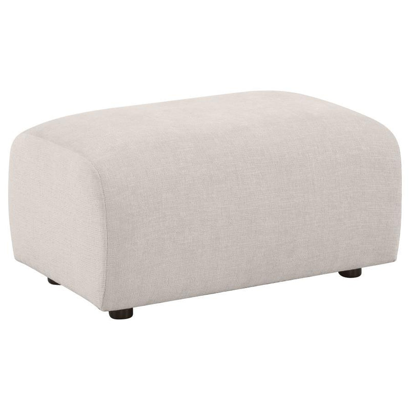 Burnett - Chenille Upholstered Ottoman - JaxCo Furniture