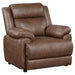 Ellington - Upholstered Padded Arm Accent Chair - Dark Brown - JaxCo Furniture