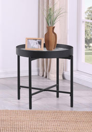 Ozella - Round Table With Hidden Storage Sandy - JaxCo Furniture
