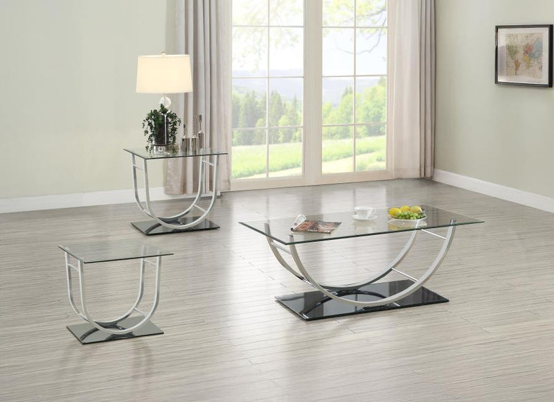 Danville - Glass Top Coffee Table Set - JaxCo Furniture