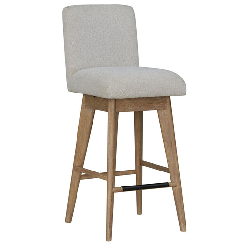 Escape - Dining Upholstered Swivel Barstool - Glazed Natural Oak / Mirage Mist - JaxCo Furniture