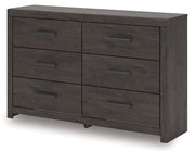 Prendonea - Charcoal - Six Drawer Dresser - JaxCo Furniture