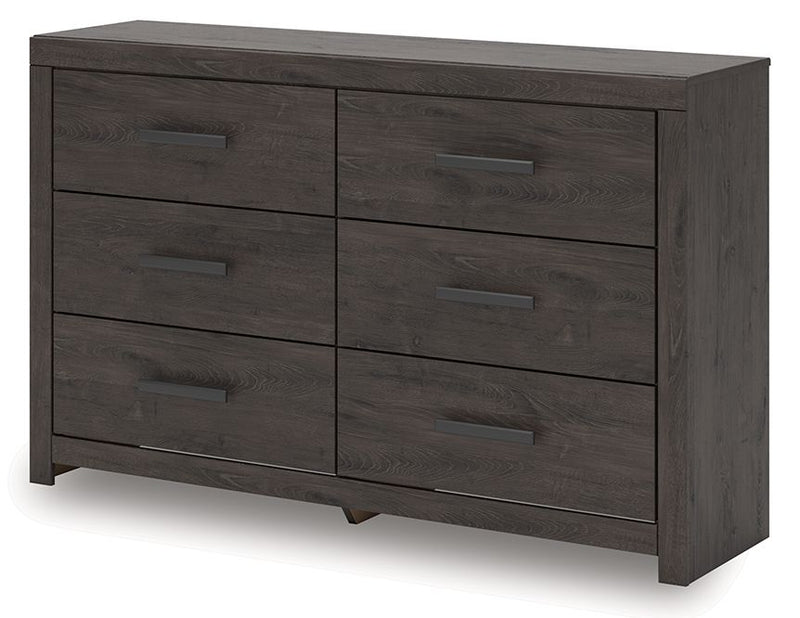 Prendonea - Charcoal - Six Drawer Dresser - JaxCo Furniture