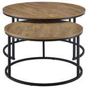 Lainey - 2 Piece Round Nesting Coffee Table - Mango - JaxCo Furniture