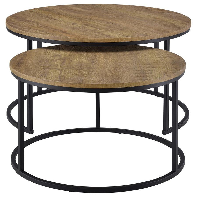 Lainey - 2 Piece Round Nesting Coffee Table - Mango - JaxCo Furniture