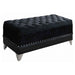 Barzini - Velvet Upholstered Tufted Storage Bench - Black - JaxCo Furniture