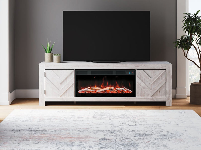 Cayboni - LG TV Stand With Fireplace Option - JaxCo Furniture