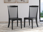 Brenkerton - Black - Dining Room Side Chair (Set of 2) - JaxCo Furniture