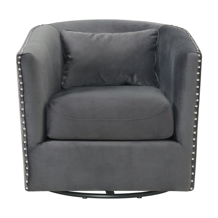 Stanton - Swivel Chair With Nails - JaxCo Furniture