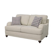 Glenn - Upholstered English Arm Loveseat - Light Gray And Blue - JaxCo Furniture