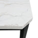 Francesca - 5 Piece Square Counter Dining Set Table & Four Chairs - White Marble - JaxCo Furniture