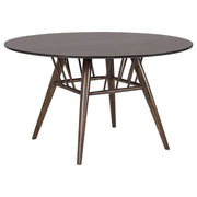 Everton - Round Wood Dining Table - Dark Walnut - JaxCo Furniture