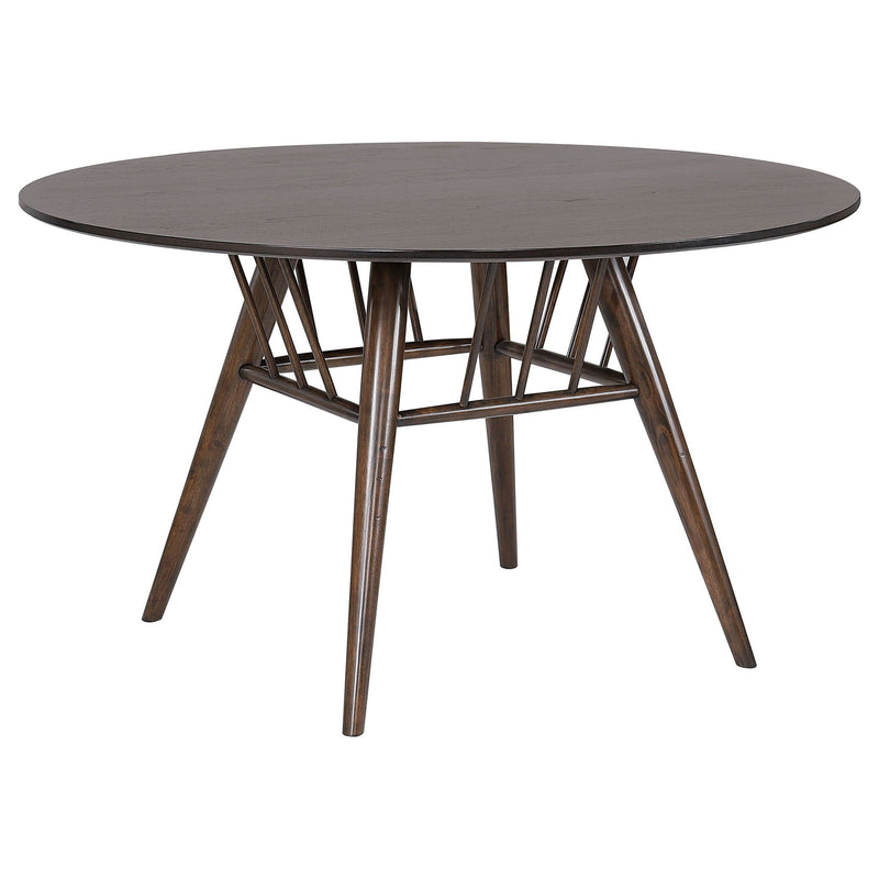 Everton - Round Wood Dining Table - Dark Walnut - JaxCo Furniture