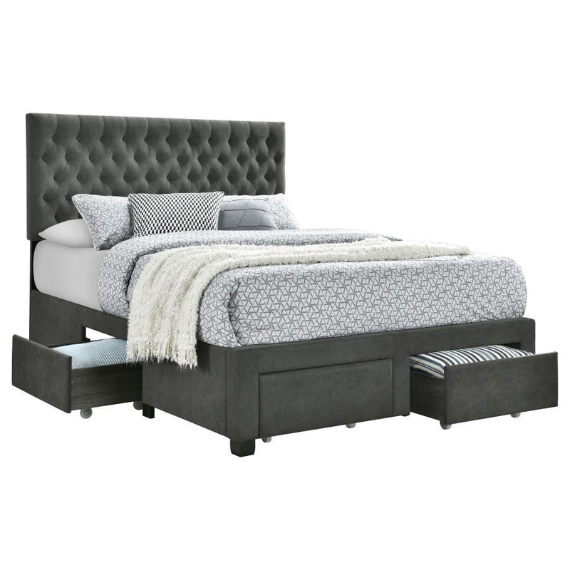 Soledad - Upholstered Storage Panel Bed - JaxCo Furniture