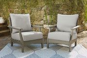 Visola - Gray - Lounge Chair w/Cushion (Set of 2) - JaxCo Furniture