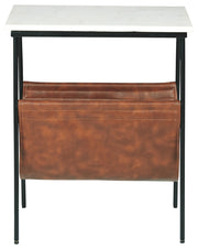 Etanbury - Brown / Black / White - Accent Table - JaxCo Furniture