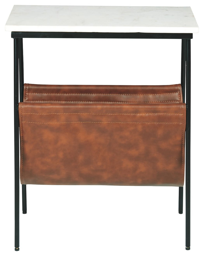 Etanbury - Brown / Black / White - Accent Table - JaxCo Furniture