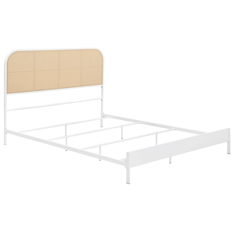 Amherst - Radio Weave Rattan Metal Bed - JaxCo Furniture