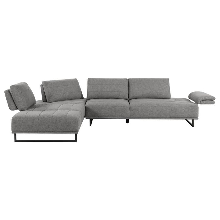 Arden - Upholstered Sectional Sofa With Adjustable Back - Taupe - JaxCo Furniture