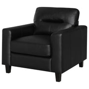 Scotland - Faux Leather Upholstered Track Arm Chair - JaxCo Furniture