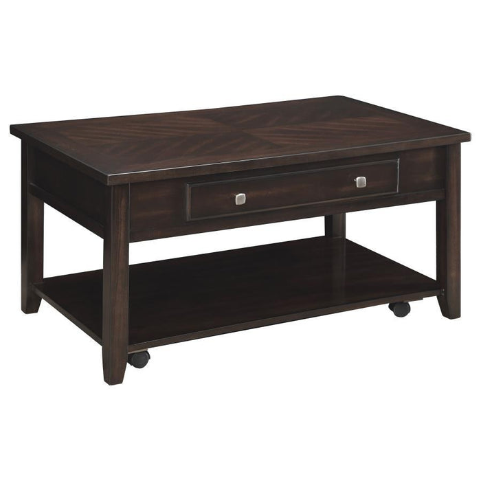 Bradford - Rectangular Wood Lift Top Coffee Table - Walnut - JaxCo Furniture