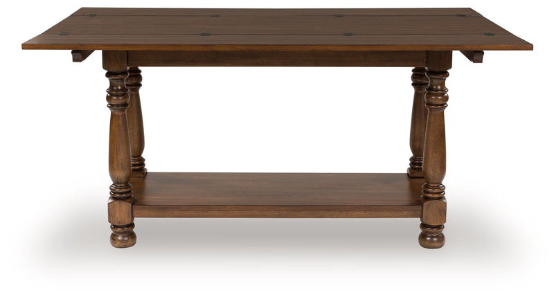 Sturlayne - Brown - Flip Top Sofa Table - JaxCo Furniture