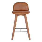 Napoli - Leather Counter Stool - Tan - JaxCo Furniture