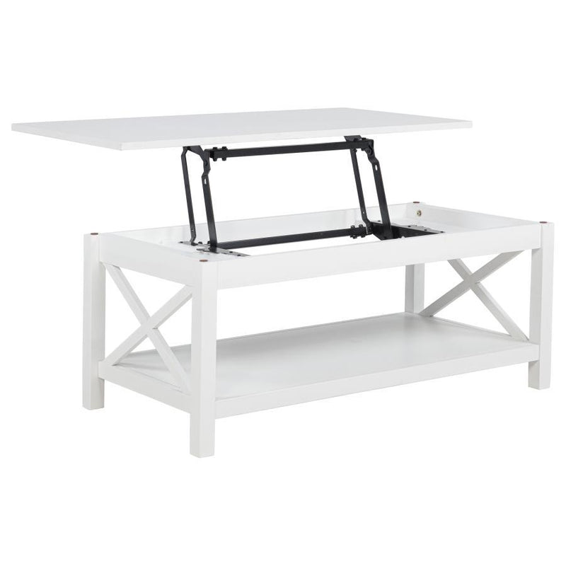 Skyview - 44" Rectangular Lift Top Coffee Table - White - JaxCo Furniture