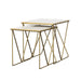 Bette - 2 Piece Marble Top Nesting Table Set - White And Gold - JaxCo Furniture