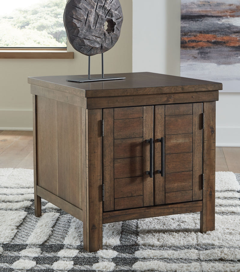 Moriville - Grayish Brown - Rectangular End Table - JaxCo Furniture