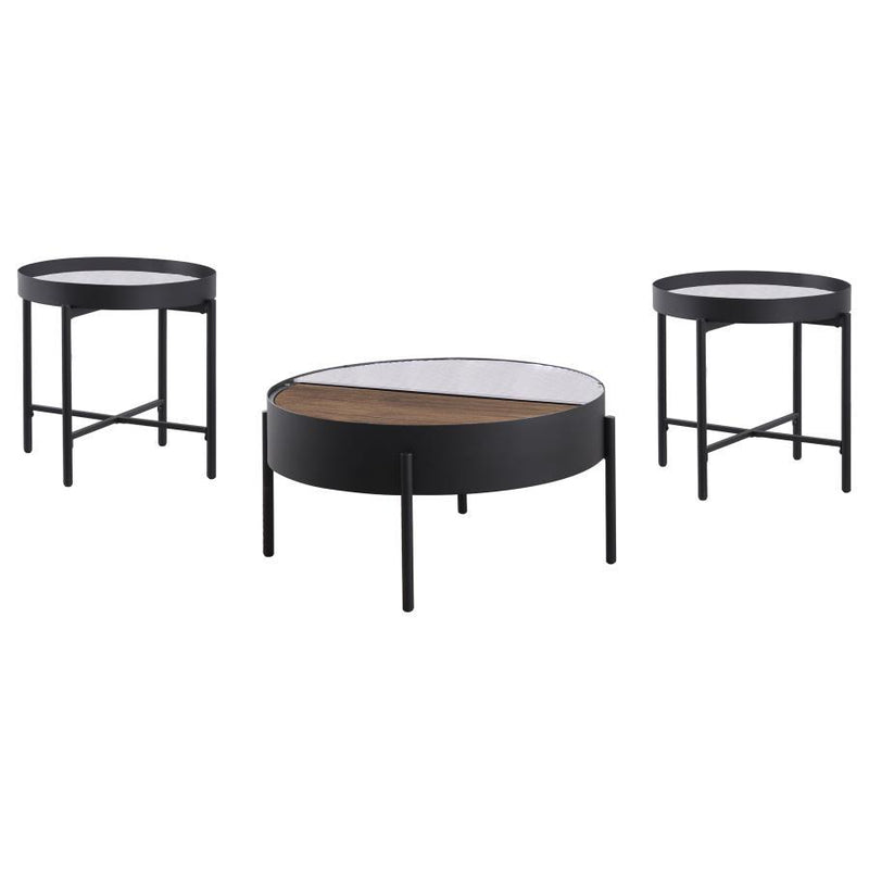 Ozella - Round Coffee Table Set - JaxCo Furniture