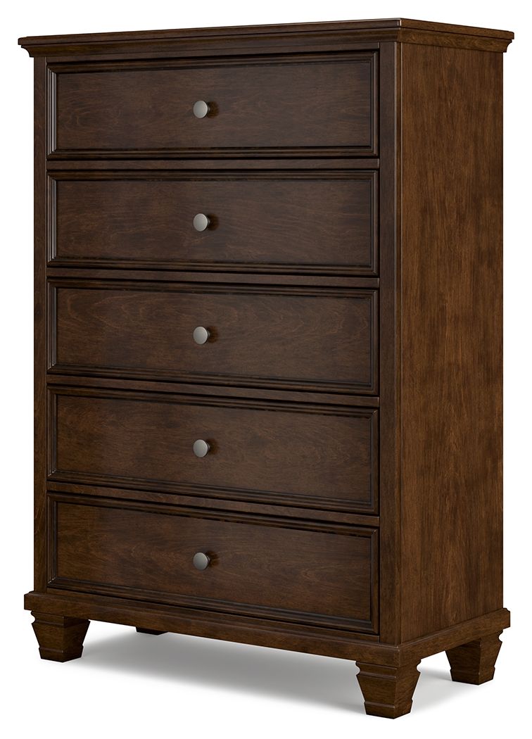 Danabrin - Brown - Five Drawer Chest - JaxCo Furniture
