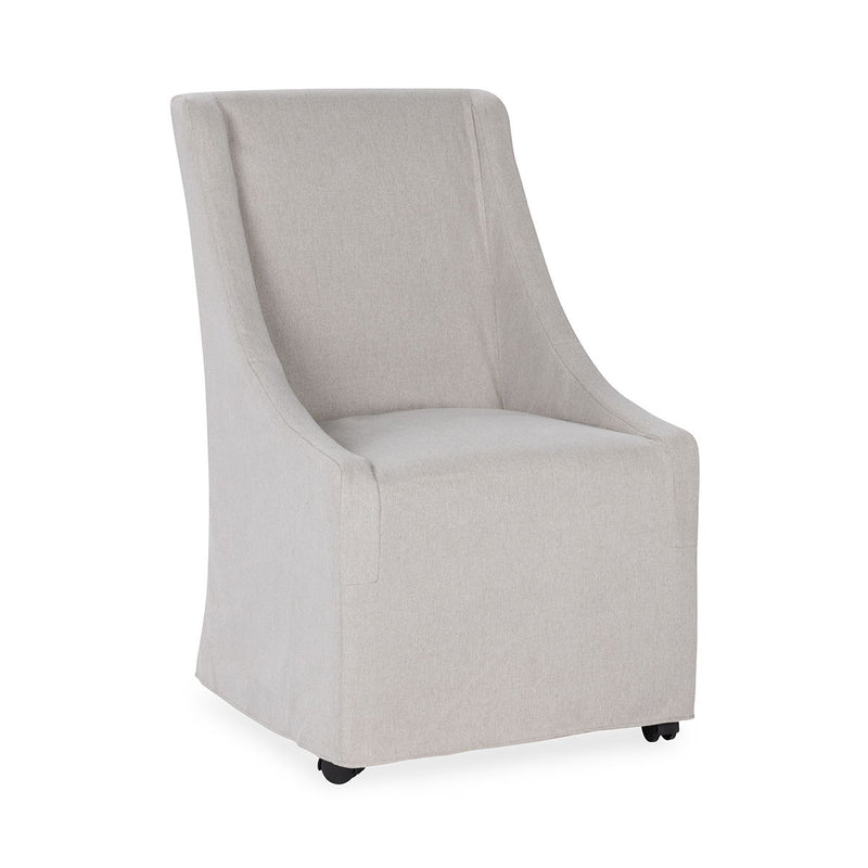 Warwick - Upholstered Rolling Dining Chair - JaxCo Furniture