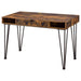 Olvera - 1-Drawer Writing Desk - Rustic Nutmeg - JaxCo Furniture