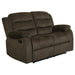 Rodman - Upholstered Padded Arm Reclining Loveseat - Olive Brown - JaxCo Furniture