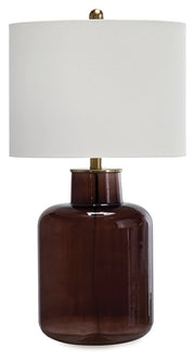 Mette - Brown / Gold Finish - Glass Table Lamp - JaxCo Furniture