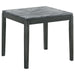 Mozzi - Square Faux Marble Side End Table - Gray And Black - JaxCo Furniture