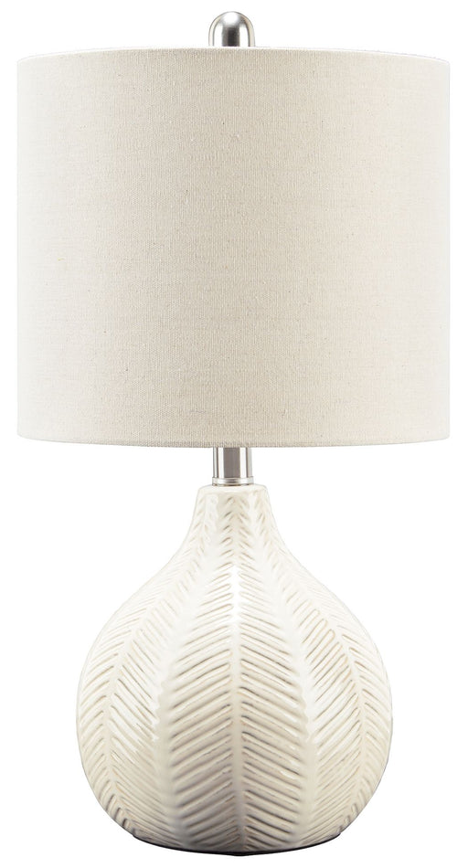 Rainermen - Off White - Ceramic Table Lamp - JaxCo Furniture