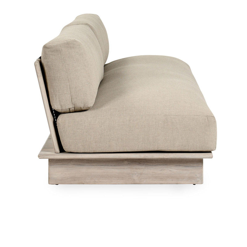 Livia - Teak Outdoor Sofa - Taupe - JaxCo Furniture