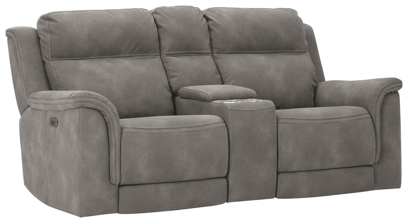 Next-Gen Durapella - Reclining Power Loveseat With Console - JaxCo Furniture