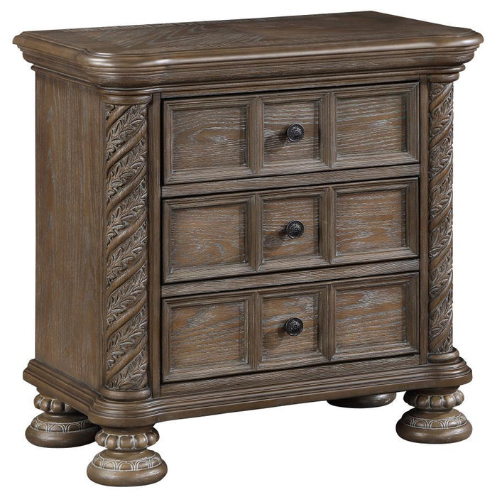 Emmett - 3-Drawer Nightstand - Walnut - JaxCo Furniture