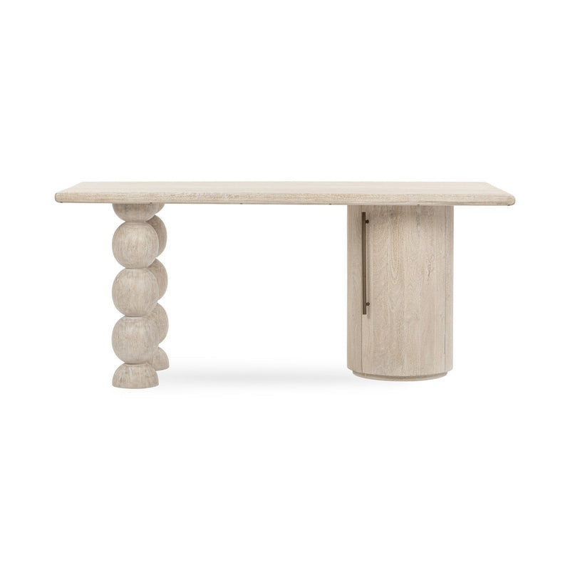Adir - Desk - Cream - JaxCo Furniture