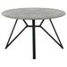 Neil - 5 Piece Round Dining Table Set Concrete - Gunmetal - JaxCo Furniture