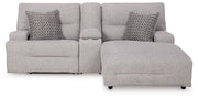 Acklen Place - Pewter - 4 Pc. - 3-Piece Power Reclining Sectional Sofa With Raf Chaise, Wide Seat Power Recliner - JaxCo Furniture