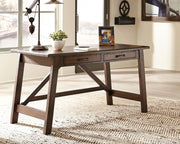 Baldridge - Rustic Brown - Home Office Large Leg Desk - JaxCo Furniture