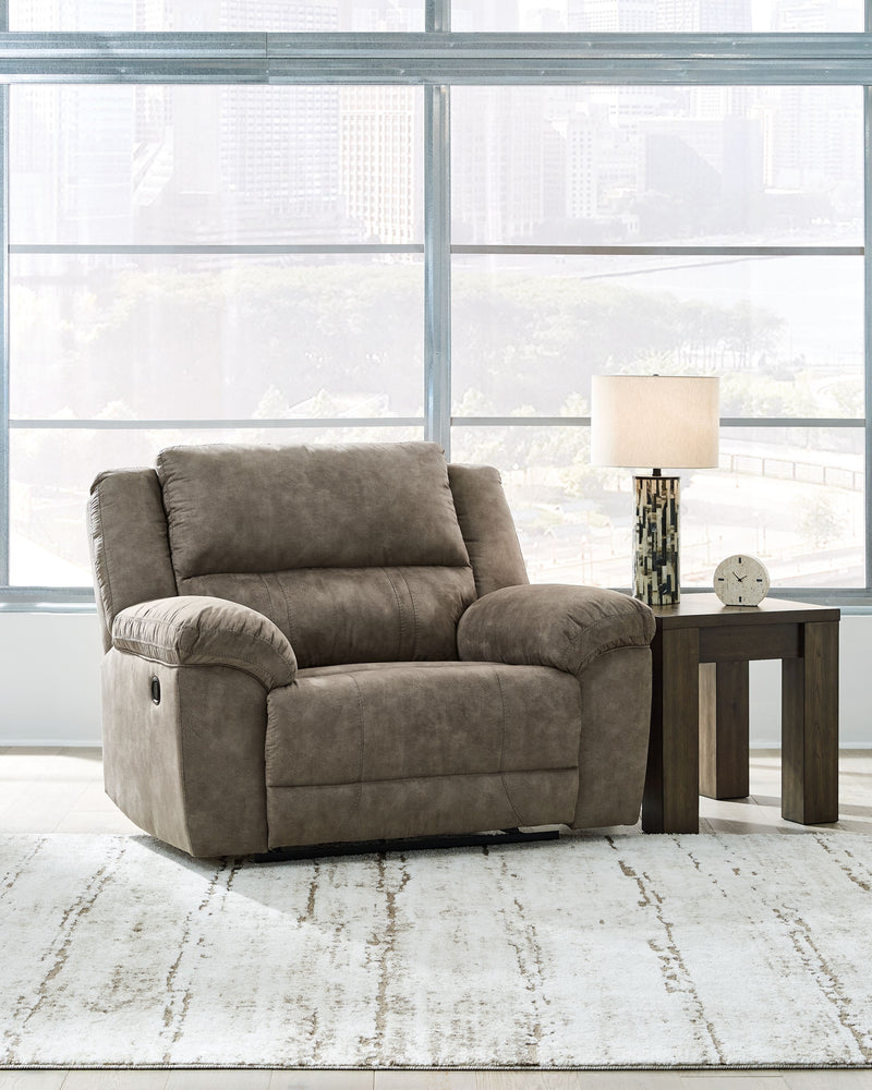 Laresview - Fossil - Zero Wall Wide Seat Recliner - JaxCo Furniture