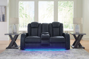 Fyne-dyme - Power Reclining Loveseat With Console/Adj Hdrst - JaxCo Furniture