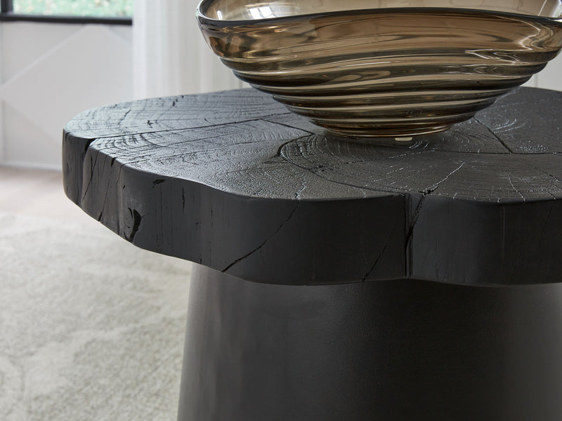 Wimbell - Black - Round End Table - JaxCo Furniture