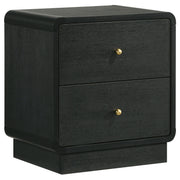 Cavelle - 2-Drawer Nightstand Bedside Table - Black - JaxCo Furniture